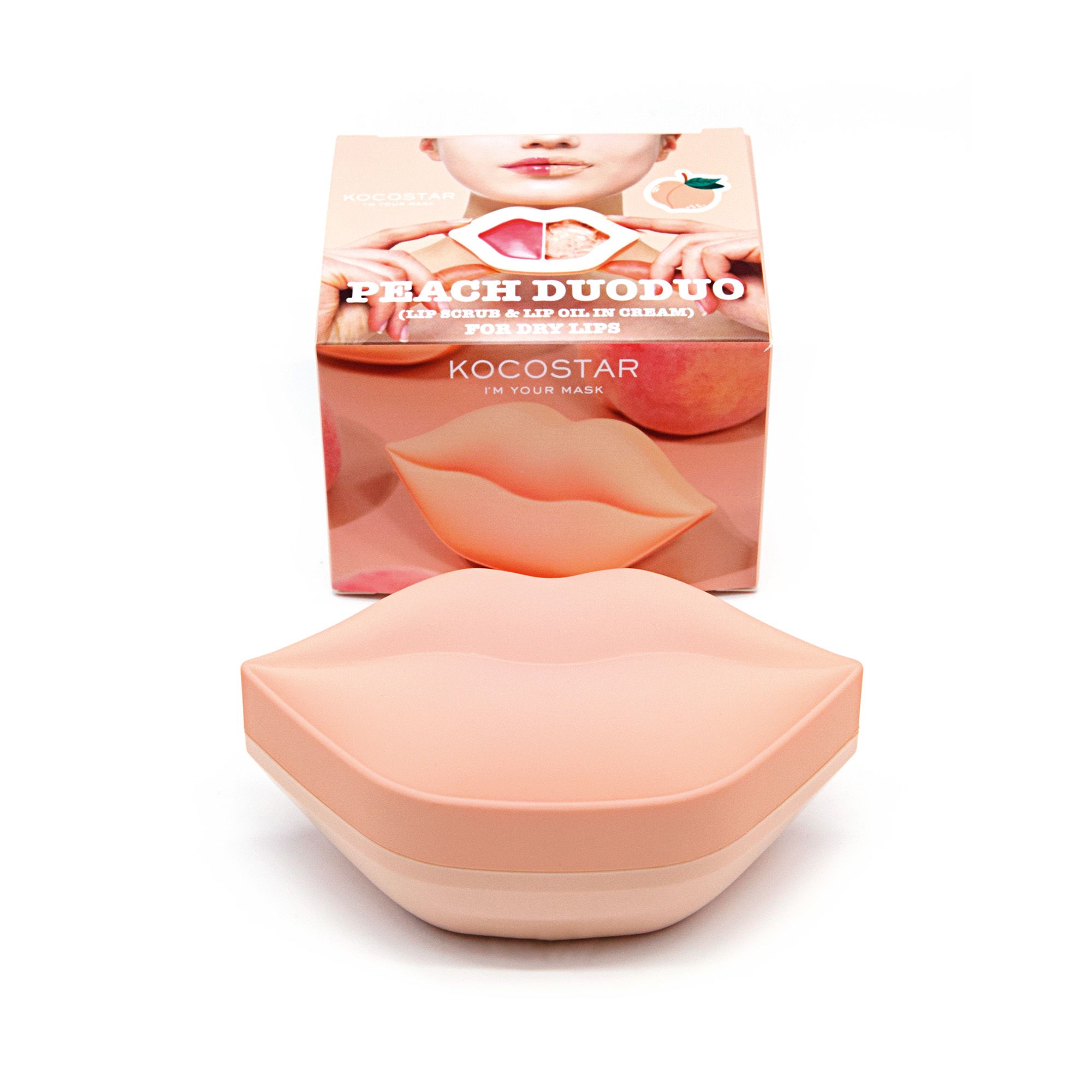 KOCOSTAR - PEACH DUODUO Lip Scrub & Gel in Cream - 43gr